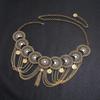 Retro Ethnic Floral Waist Chain with Carved Coin Tassels and Geometric Hanfu Dance Accessories