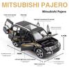 Simulation 1/32 Mitsubishi Pajero Automobile Model Alloy Die Cast Body Strong and Durable Children's Toy Car Model with Sound and Light