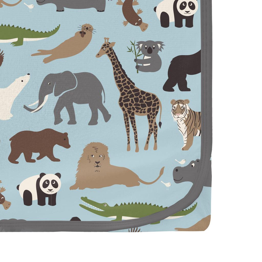 KICKEE Special Receiving Blanket (Spring Sky Zoo) – Swaddle for Newborns, Baby Blanket, Blankie