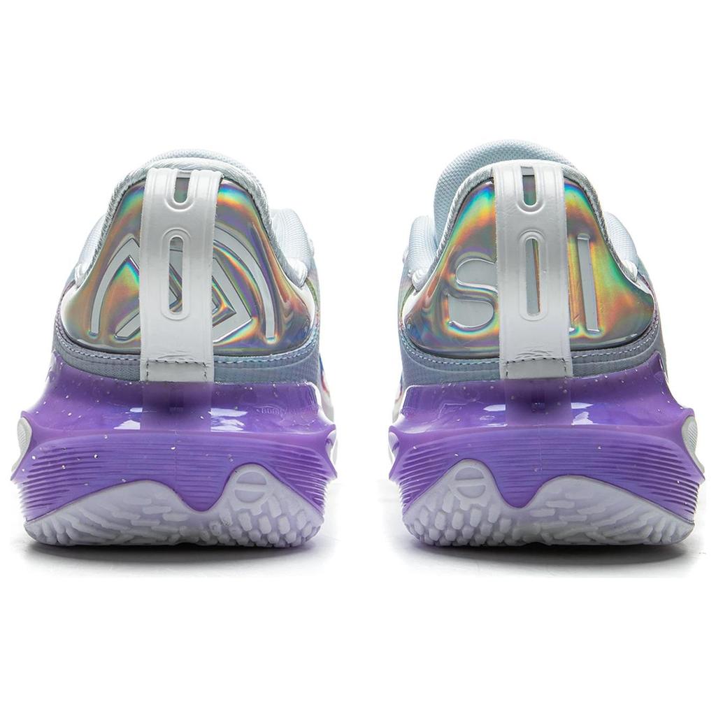 New LiNing Flash Strike 11 Supportive And Elastic Low Top Basketball Shoes Men's Blue Purple ABAU053-7
