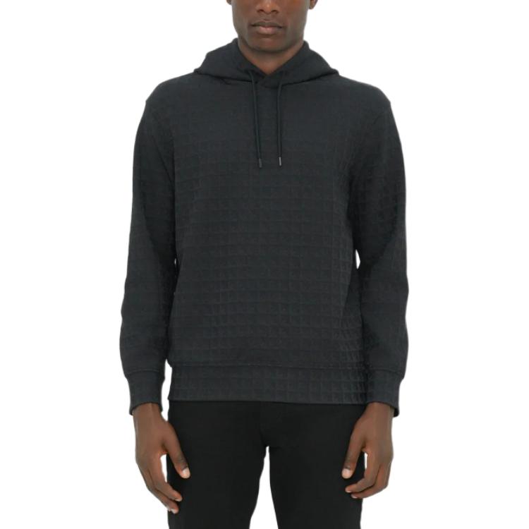 Emporio Armani Asv Lyocell-blend Jacquard Jersey Hooded Sweatshirt with Repeated Eagle Motif EM003424-AF13700-FC230