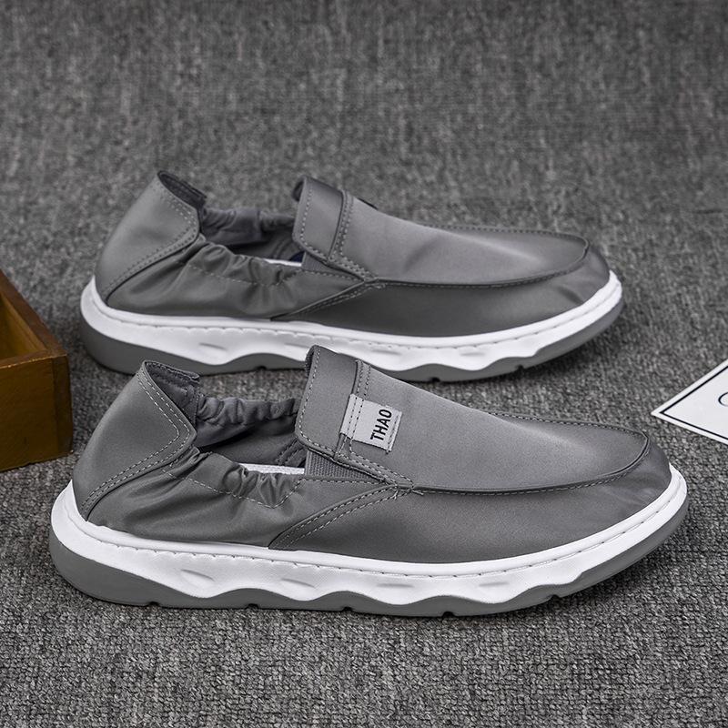 Herrenschuhe 2025 neue Herbst-Einzelschuhe mit weicher Sohle, niedrig geschnittene Slipper, koreanische Version, Herren-Freizeitschuhe zum Hineinschlüpfen