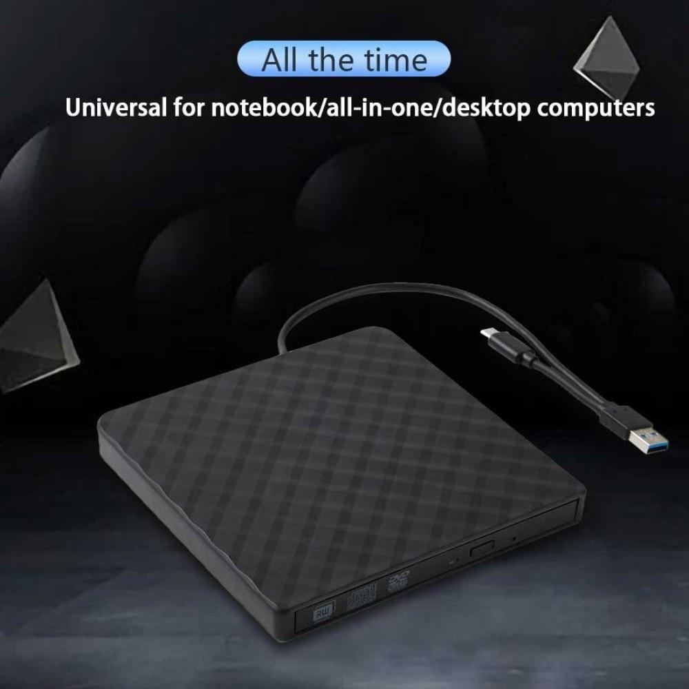 Type-c 2 In 1 External DVD Writer USB3.0 External DVD Drive DVD Burner Drive  Laptop