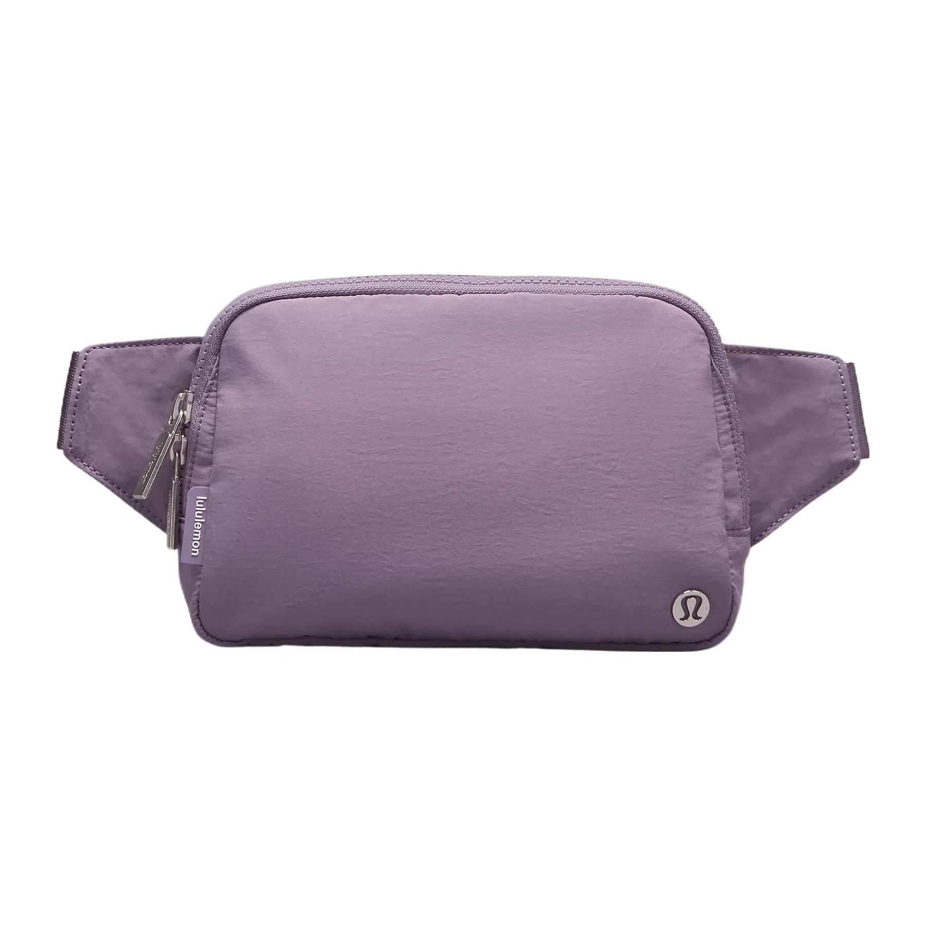 Lululemon Everywhere 2L Logo Zippered Recycled Polyester And Recycled Nylon Crossbody Bag Women bags Purple Gray LU9BG8S-55841 Purple Gray,Large