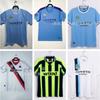 97-98 Manchester City retro drakt Nr. 17 Sun Jihai 16 Aguero 15 Harland 07-08 lang kortermet fotballtrøye
