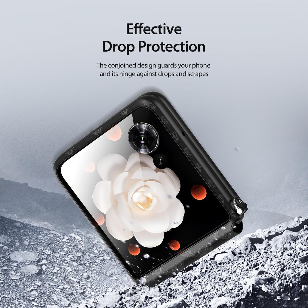 DUX DUCIS Fitt Series for Honor Magic V Flip 5G Case Rhombus Leather+TPU Phone Cover