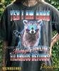 Yes I Am Adhd Always Down For Hilarious Detours Raccoon Comfort Colors® Tshirt, Funny 90S Retro Graphic, Y2K Animal Streetwear Gift,