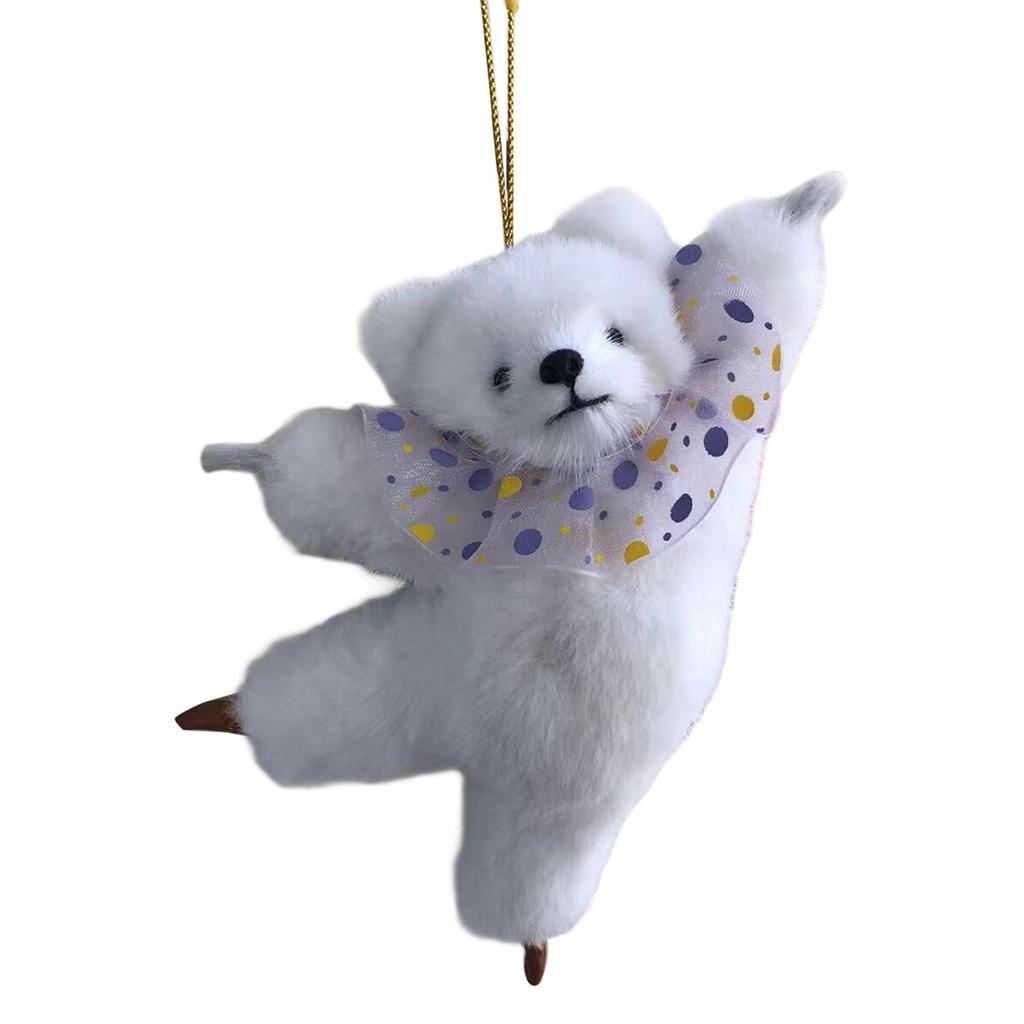 Yaratıcı Bale Ayısı Peluş Kolye Yatak Başucu Askılı Kolye Şık Çanta Süsü Peluş Doku Her Duruma Uygun