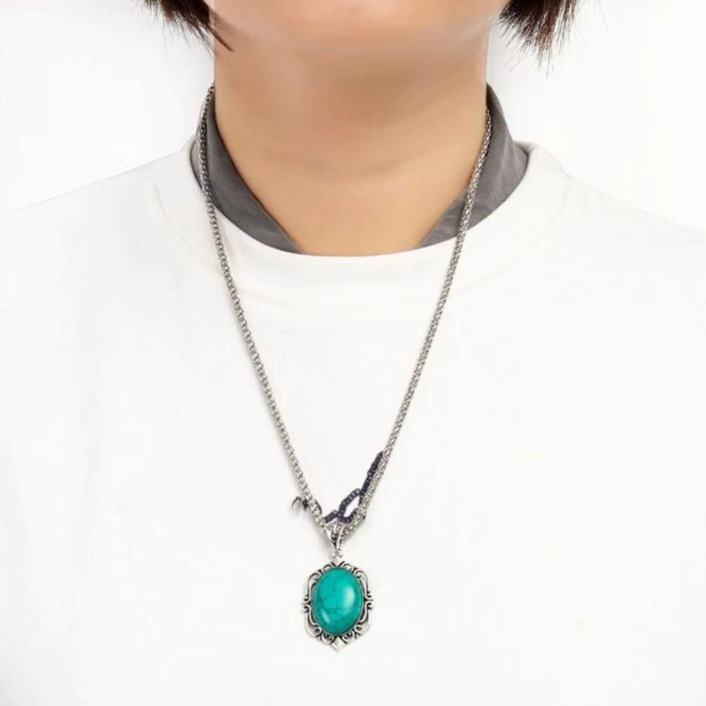 4Pcs/Set Electroplating Boho Turquoise Jewelry Set Vintage Women's Jewelry Set  Valentine's Day