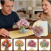 Lavender 3D Pop Up Flower Bouquet Card Romantic Wedding Blessing Card  Mothers Day