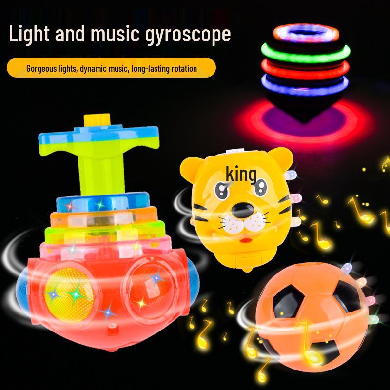 Children's Light-Up Musical Rotating Top Toy for Boys and Girls