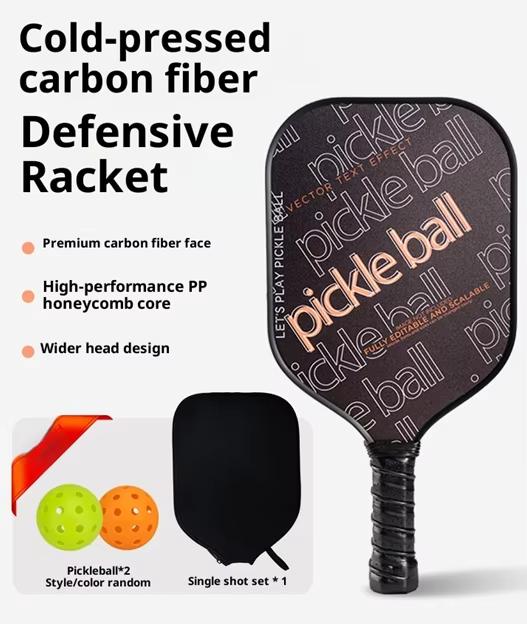 UNION T700 Carbon Fiber Children Rectangular Pickleball Racket Approved USAPA 16mm Hot-Press Honeycomb Core Training Custom