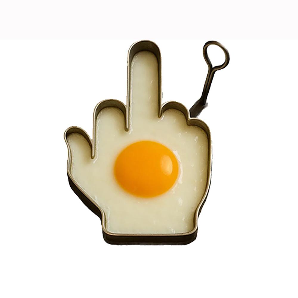 

Multifunctional Funny Middle Finger Egg Mold DIY Poop Shape Fried Egg Mold Creative Simple Kitchen Tool Funny Trick Egg Tool