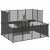 Vidaxl Gabbia per Piccoli Animali, Nera, 143X107X93 Cm, PP e Acciaio