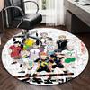 1pc Haikyuu!! Volleyball Anime Round Carpet  Office Chair Mat, NonSlip Rug for Home Decor, Seasonal Gift, Suitable for Office, Living Room