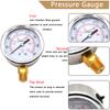 Stainless Steel Hydraulic Fluid Pressure Gauge 0-3500PSI US Thread Manometer