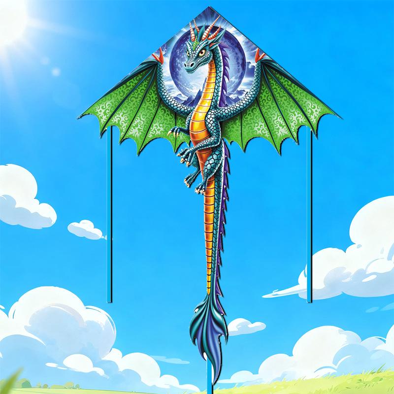 Weifang Winged Dragon Kite: Cartoon Animal Kite for Kids & Adults