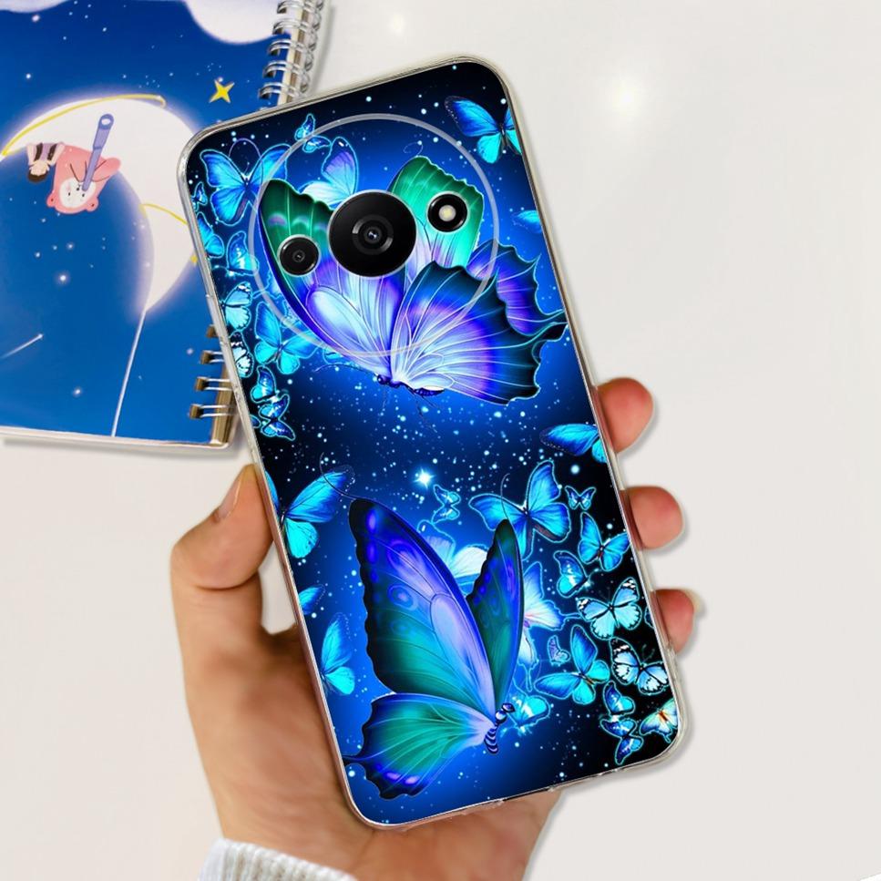 For Xiaomi Redmi A3 4G Case Fashion Girl Cartoon Print Soft Silicone Back Cover For Redmi A3 6.71" Shockproof Phone Case Funda