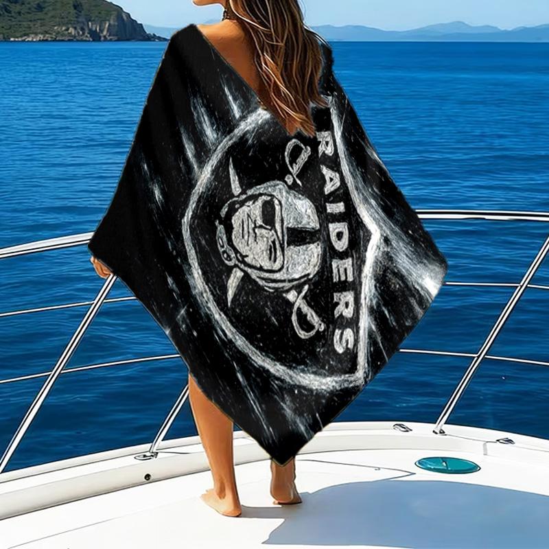 Raiders Football Legacy Bedrucktes Strandtuch, Superweiche Mikrofaser, Perfektes Geschenk Geburtstag, für Pool, Strand, Reisen, für Familie und Freunde