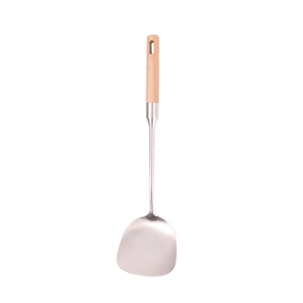 Anti-scald Stainless Steel Wok Spatula Long Handle Rice Spoon Ladle Cooking Shovel Restaurant