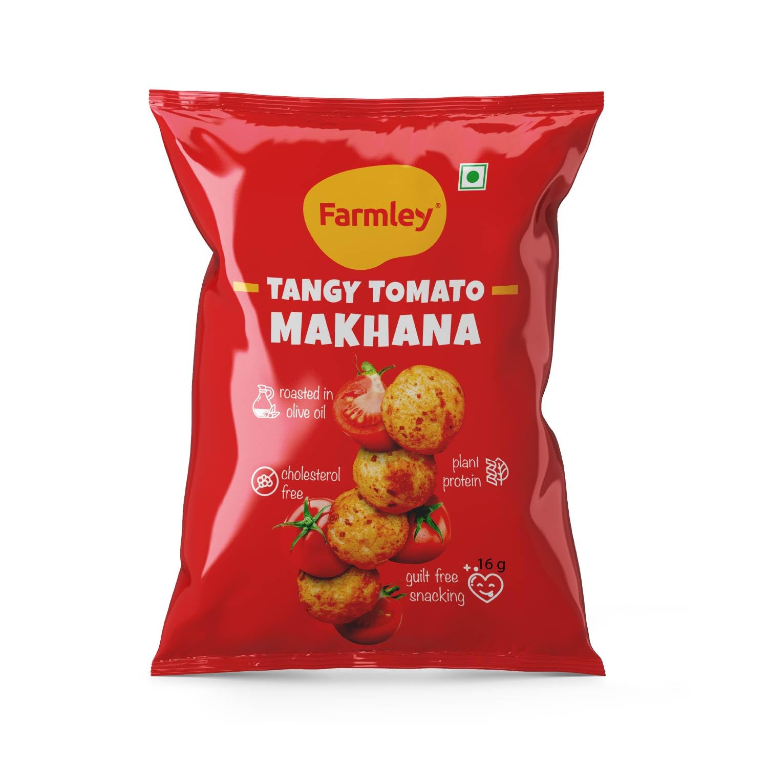 

Farmley Tangy Tomato Makhana | Roasted In Olive Oil | Healthy & Crunchy Snack | 20 g Pack (Pack of 1)