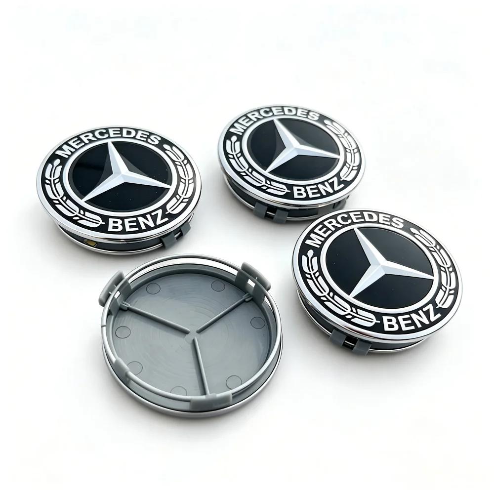 For Mercedes Benz amg Car Wheel Center Logo Hub Cap 4pcs 75mm For Mercedes Benz AMG W204 C218 A207 C117 CLA CLS E Class W212 S212 W205 W246 DG1