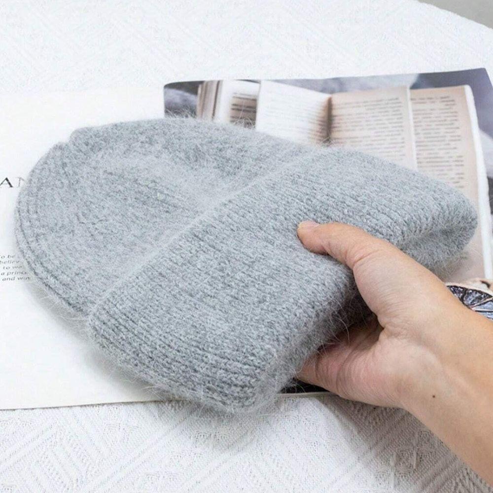 Thickened Knitted Cap Keep Warm Beanie Hats Casual Hooded Hat Outdoor