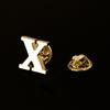 Quality Brass Initial A To Z 26 Letters Pin Golden Color Fashion English Symbol Design Men'S Suit Collar Lapel Brooch Pin