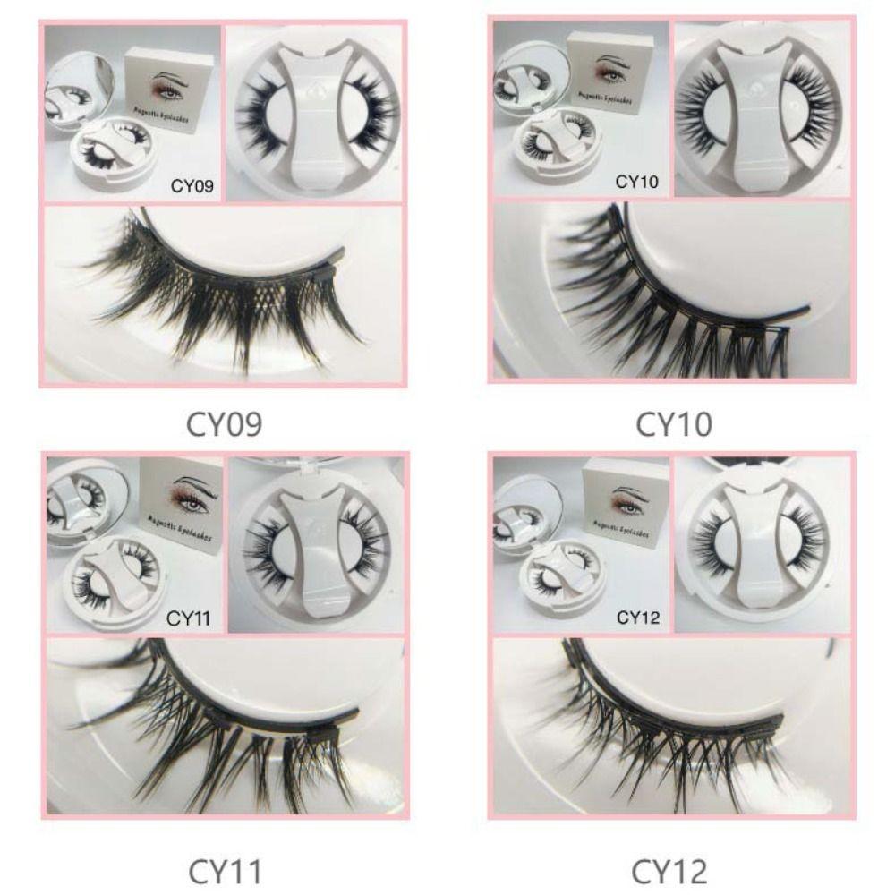 Cat Eye Glue Free False Eyelashes Makeup Magnetic Eyelashes with Clip  Makeup Tools