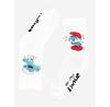 Smerfy Long Socks Long Socks White Smurfs Papa Smurf & Jokey Uni