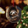 Forest Animal Christmas Ornament 2D Acrylic Owl Raccoon Koala Squirrel Xmas Tree Hanging Decoration for Tree Home Party Decor