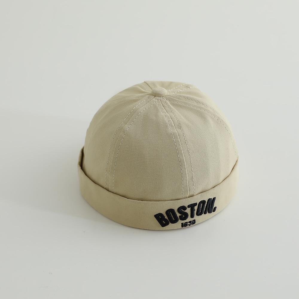 New Letter Baby Brimless Hat Autumn Summer Baby Boys Girls Dome Melon Cap Toddler Kids Landlord Hats Beanies 50cm