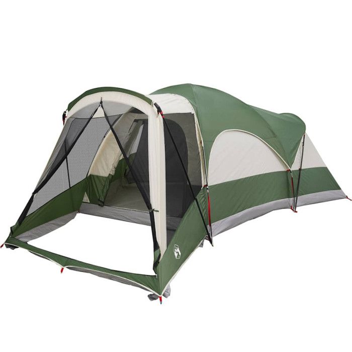 Tente familiale tunnel 8 personnes vert imperméable