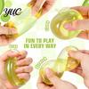 Hand Exerciser Squeezer Apple Squishy Stress Relief Ball, Transparent Fidget Toy, Squeeze Sensory Toy Soft Tpr Pinch for Adults Kids, Cute Fruit