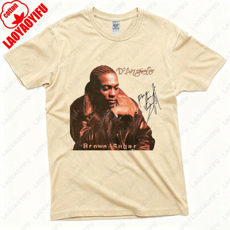 DAngelo Brown Sugar Album T Shirt Fashion Hiphop Harajuku Streetwear Gift for Fans High Quality Men Woman Cotton Shortsleeve