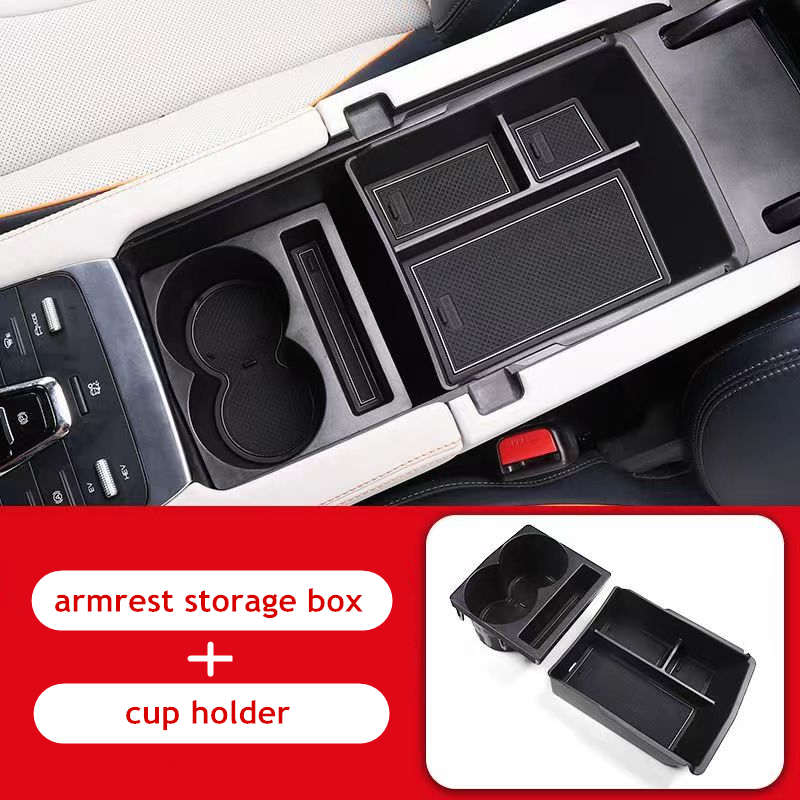 Armrest Storage Box Cup Holder for BYD Song Plus DMi EV 2023 2022 Car Interior Accessories