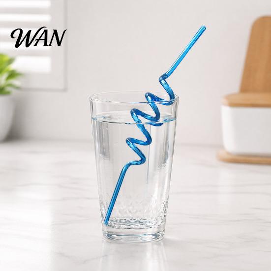 Creative Plastic Straws 10PCS Spiral Straws, Colorful Twisted Translucent Drinking Food-Grade Party PETG Reusable Drink Accessories for Cocktails