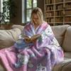 Sanrio Dreamy Stage Flannel Blanket Soft Warm Fluffy Throw Cute Sofa Bed Cover Office Nap Shawl Lightweight Summer Blanket