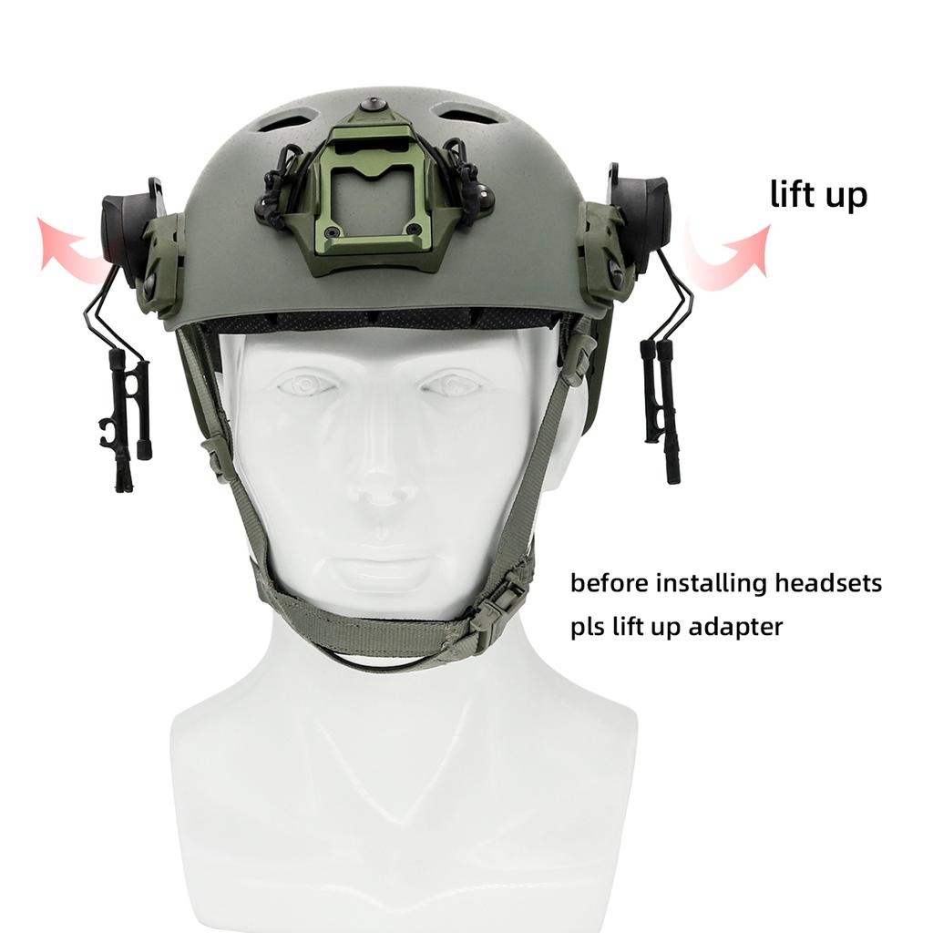 Tactical Headset Bracket Fast Ops Core Helmet ARC Rail Adapter Set  fit for C II Series Noise Cancelling Headset