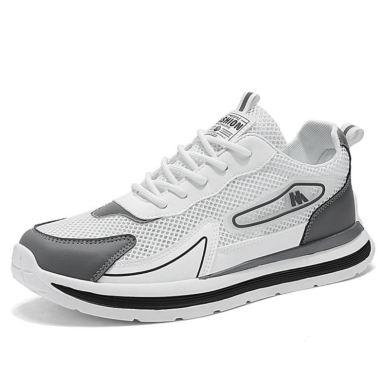 22 Summer New Breathable Hollow Mesh Shoes Platform Sports Shoes Casual Dad Shoes