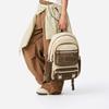 New LiNing Sports Life Collection Polyester Backpack Unisex Light Cream With Brown Accents ABSV019-2
