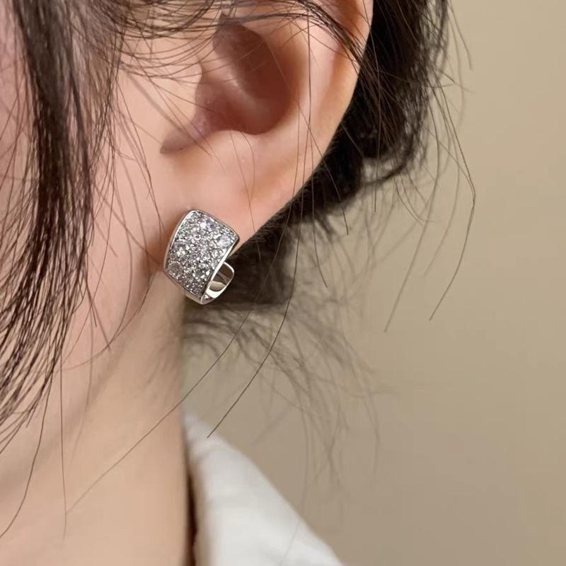 Luxury Sparkling Petite Diamond Earrings for Women - 2023 High-End Niche Design Studs