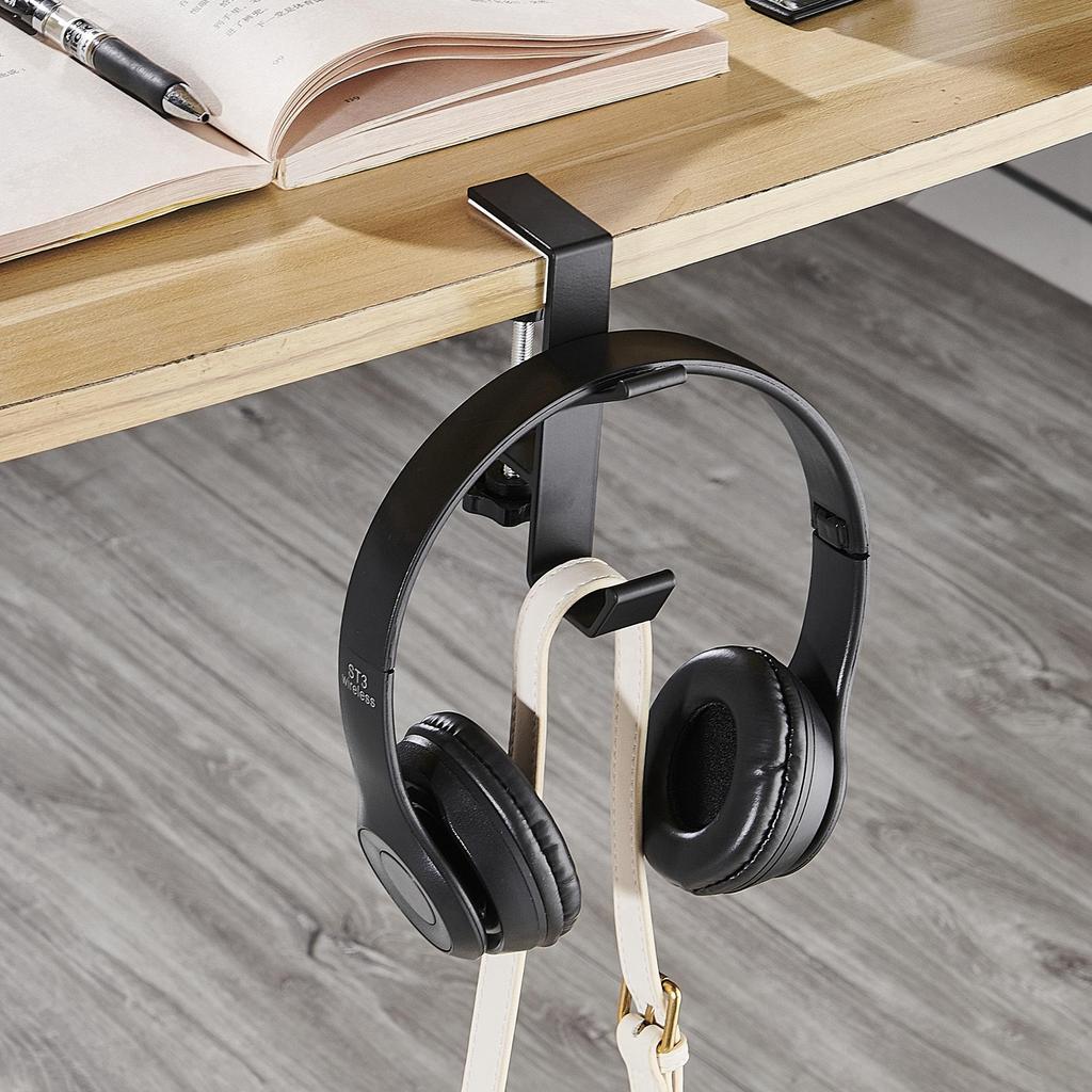 No-Drill Backpack Hook for Desk Edge - Strong, Mark-Free Holder for Students and Offices