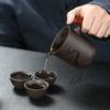 Purple Clay Concentric Travel Set Combination Portable Ceramic Teapot Kung Fu Quick Tea Cup Holiday Gift Wholesale