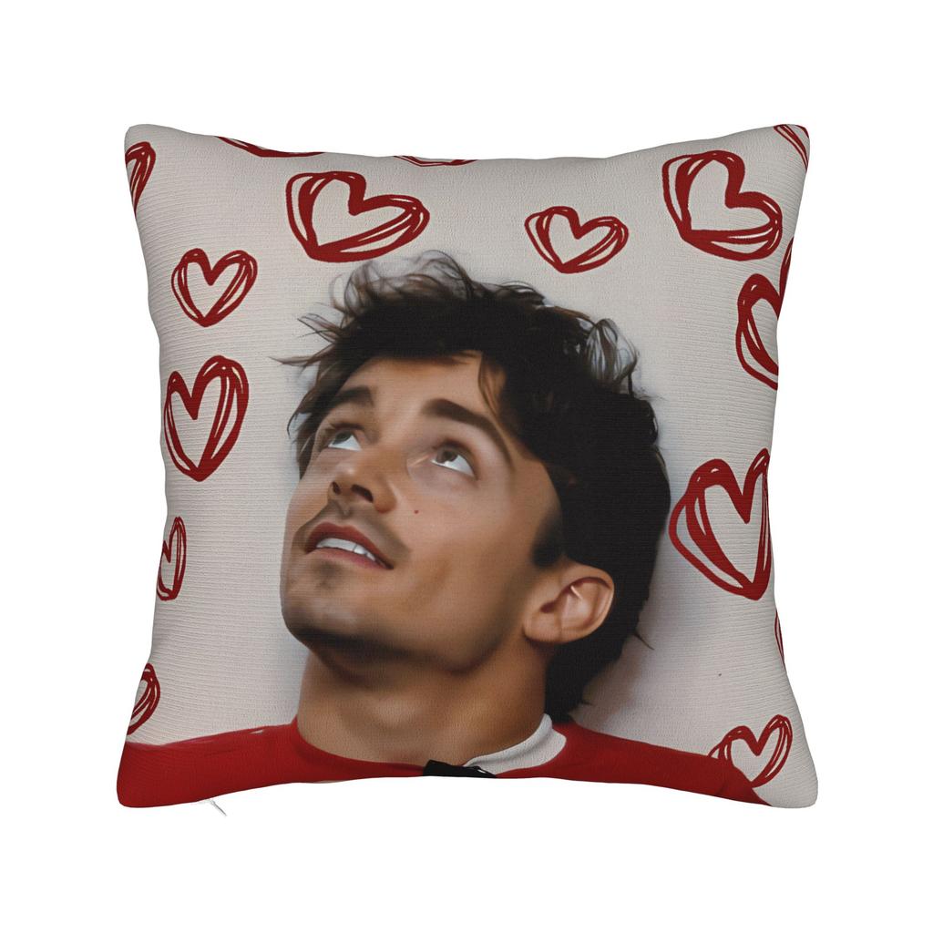 Charles Leclerc Pillow Cover  Soft Cushion Cover Retro Trendy Pillow Case For Sofa Couch Bed Living Room