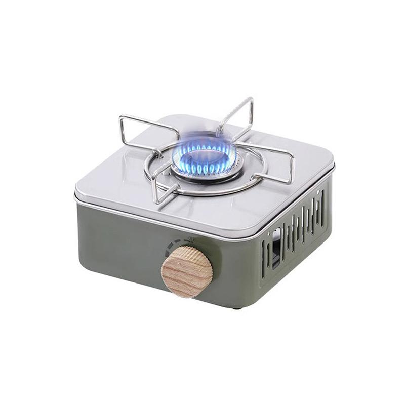 Portable Stainless Steel Camping Stove, Outdoor Suitable Gas Valve Propane Burner, Reliable Butane