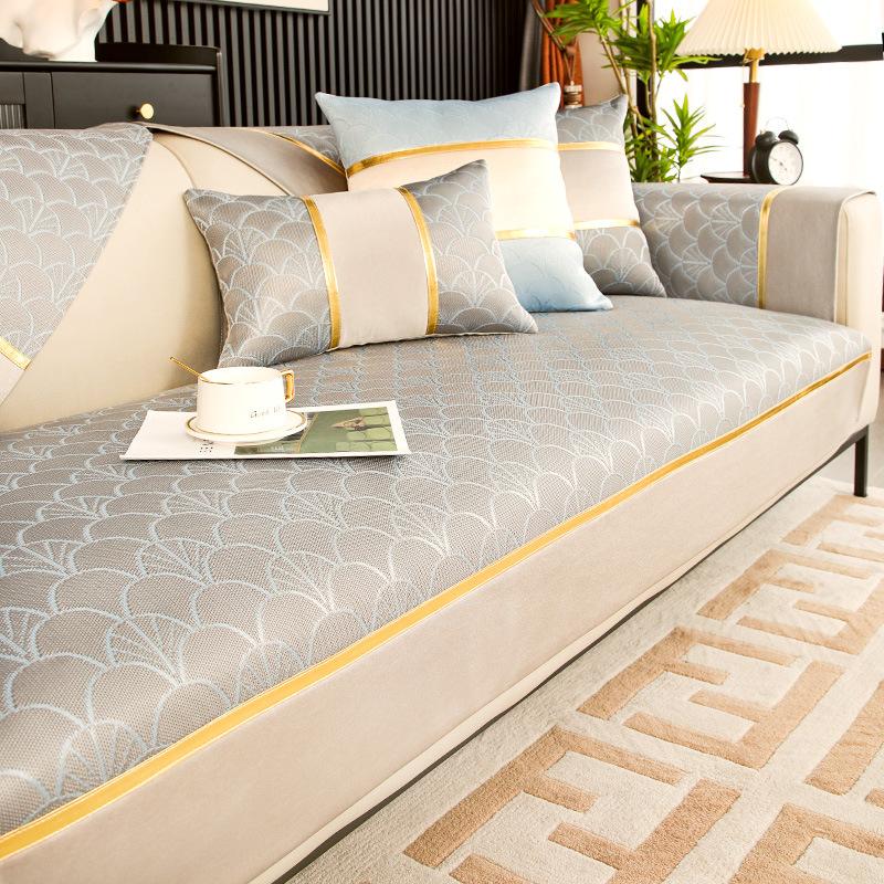 Light Luxury Modern High-End Seat Cushion Sofa Cushion Cooling Mat for Summer Ice Silk Non-Slip Ice Pad Sofa Cushion Seat Cushion for Summer