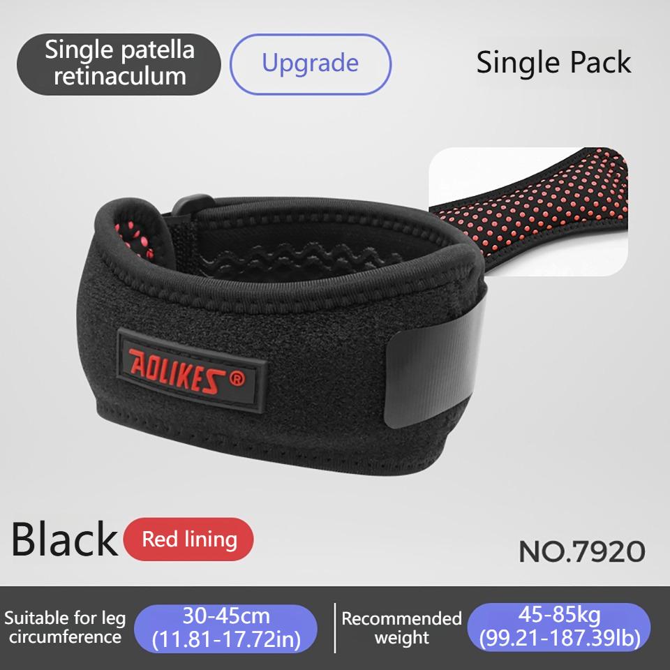 AOLIKES 1PCS Patella Kneecap Band Adjustable Silica Gel Knee Tendon Strap Protector Knee Pad Running Sports Cycling Knee Support