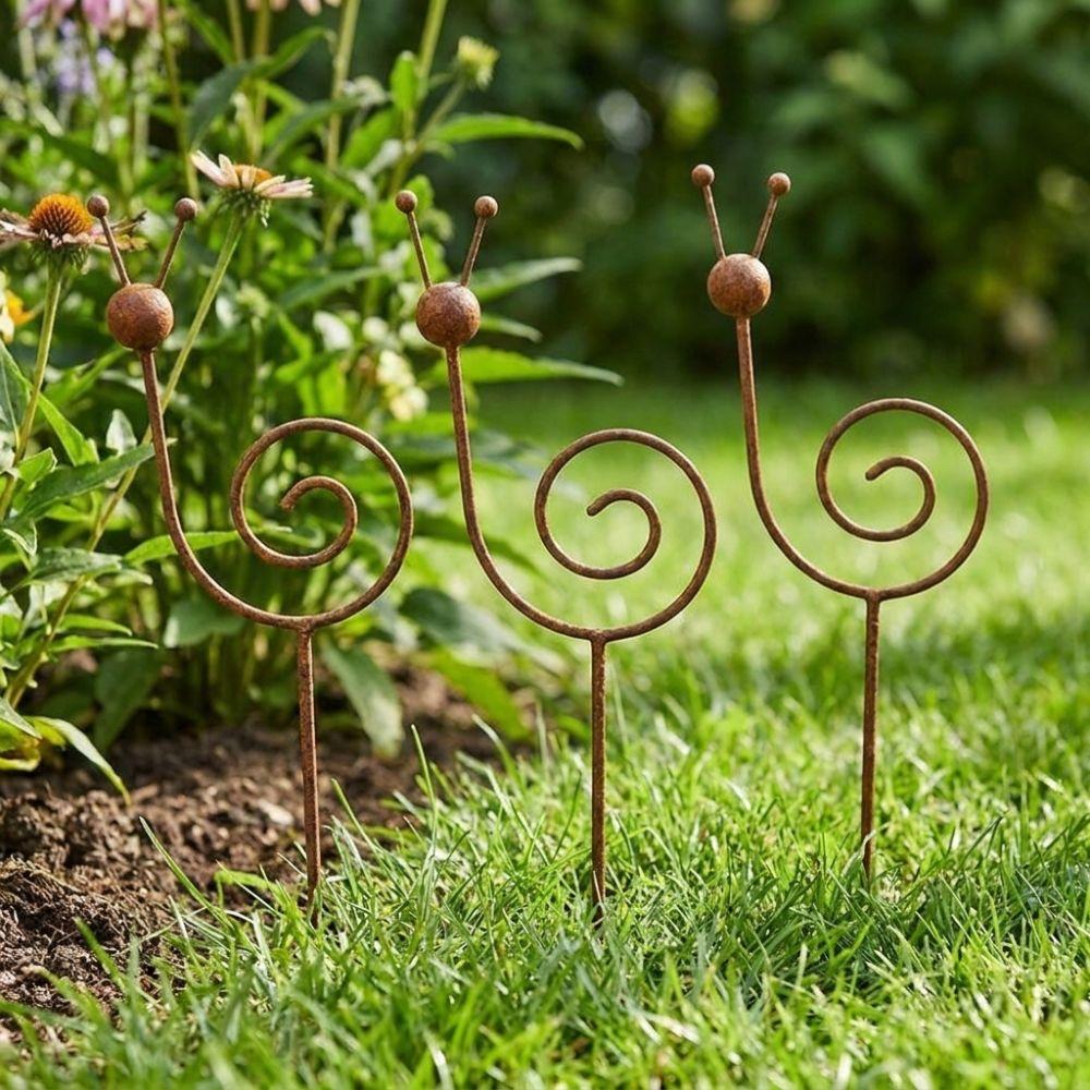 Rostfester Schneckenförmiger Gartenkunst Wetterfester Pflanzen-Schnecken-Pfahl Terrasse Veranda