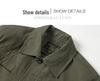 2024 Autumn Men's Solid Color Pure Cotton Lapel Jacket for Middle-aged and Senior Men